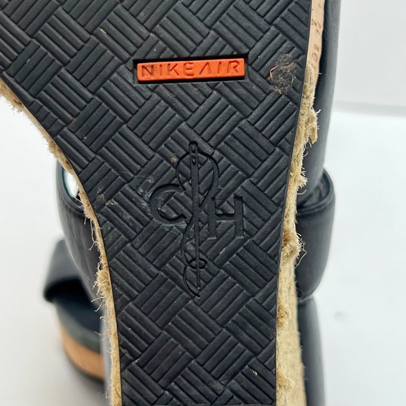Cole Hann X Nike Air Marisa Wedge Black Espadrille Sandals Sz 5B - Picture 13 of 15
